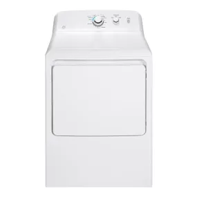 GE - 7.2 Cu. Ft. 1 Cycle Gas Dryer - White