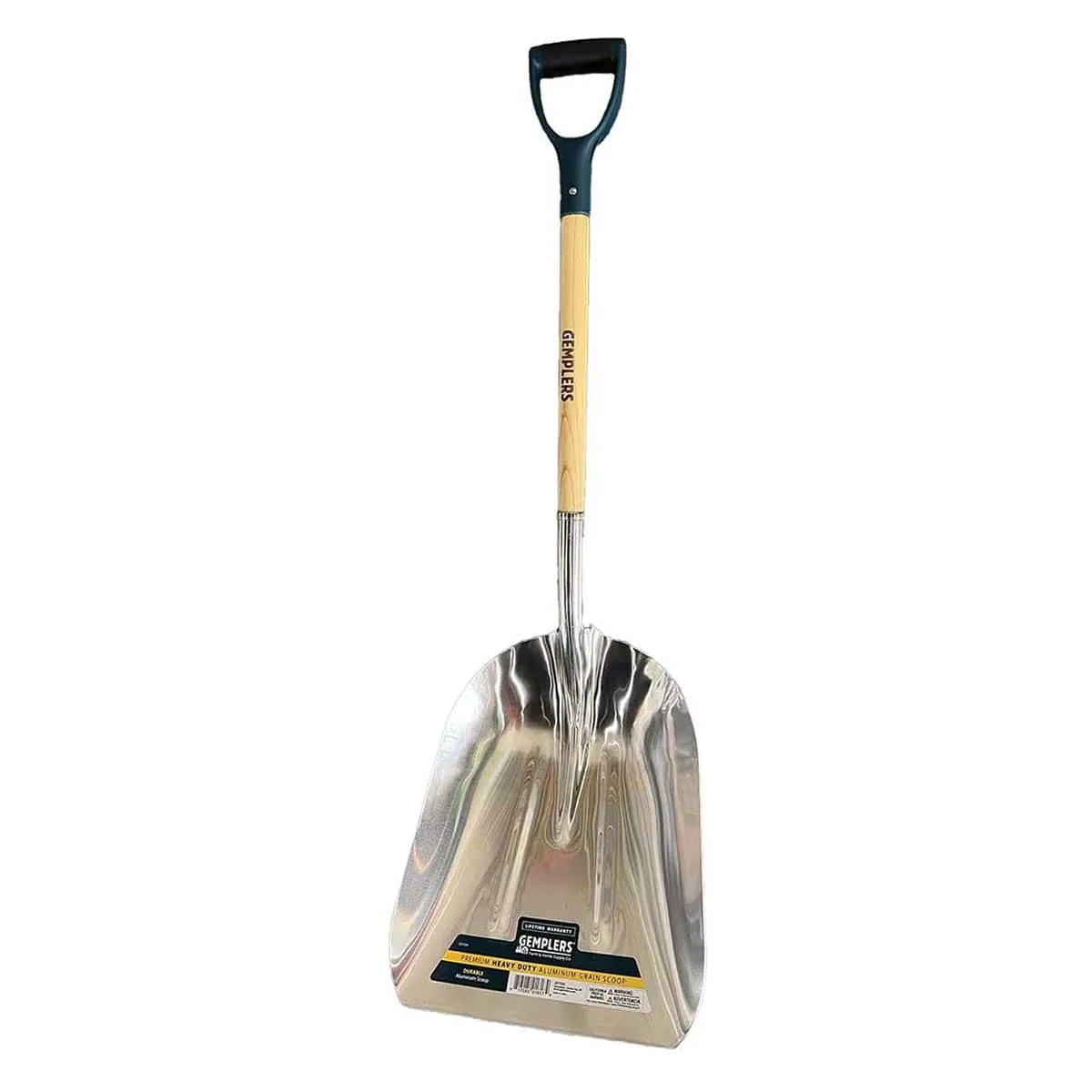 Gemplers Aluminum Scoop Shovel with Wood Handle