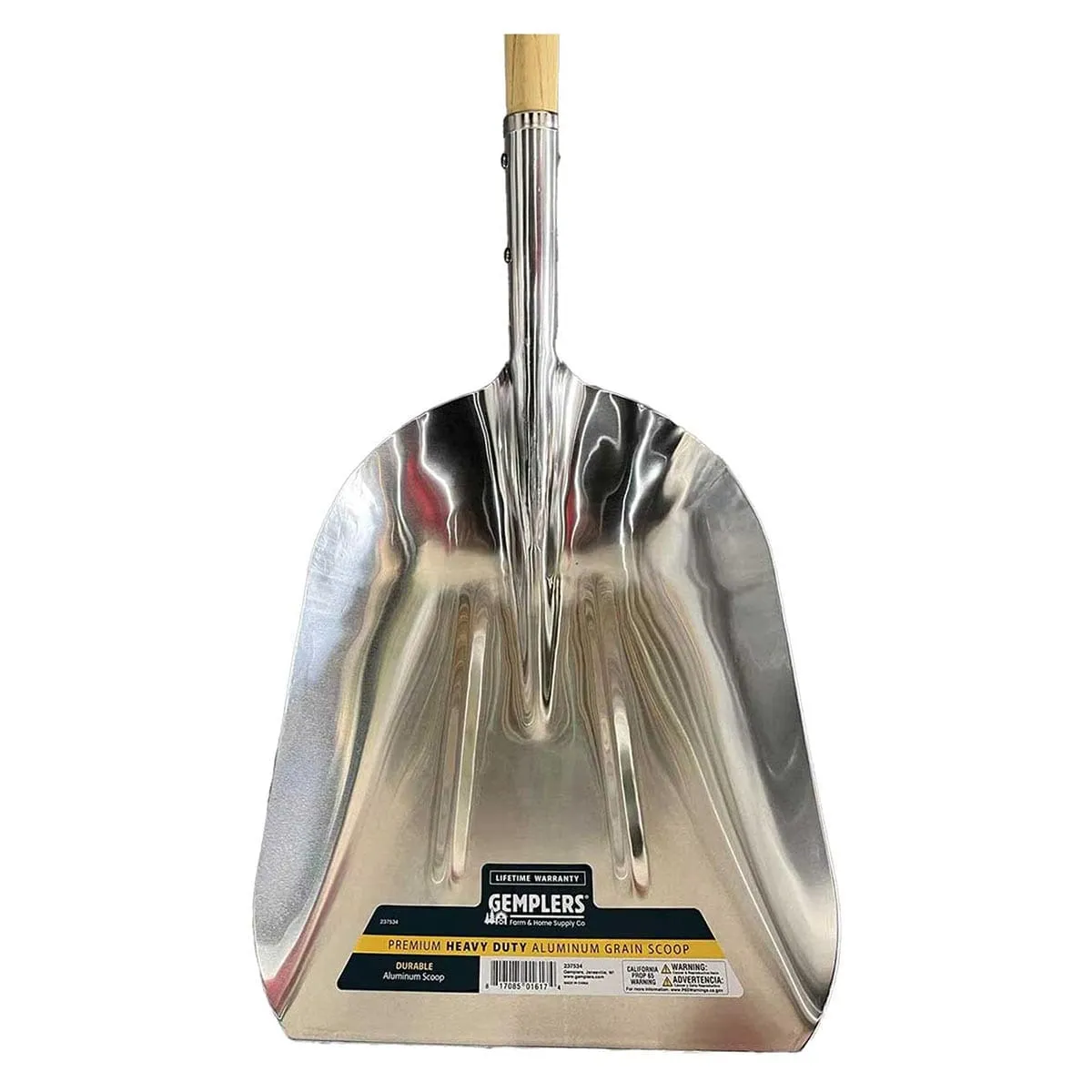 Gemplers Aluminum Scoop Shovel with Wood Handle