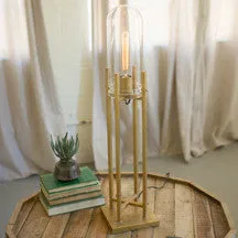 Gold Glass Dome Lamp