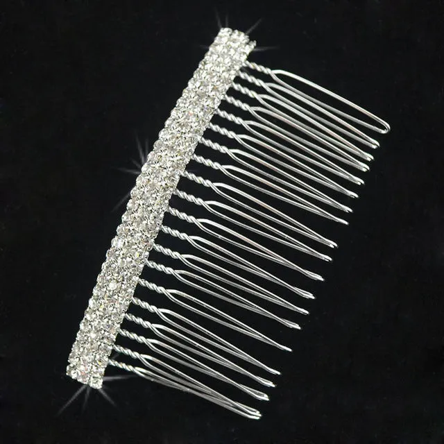 Gold Silver Color Hair Combs Bridal Pearl Crystal Bridesmaid  Wedding