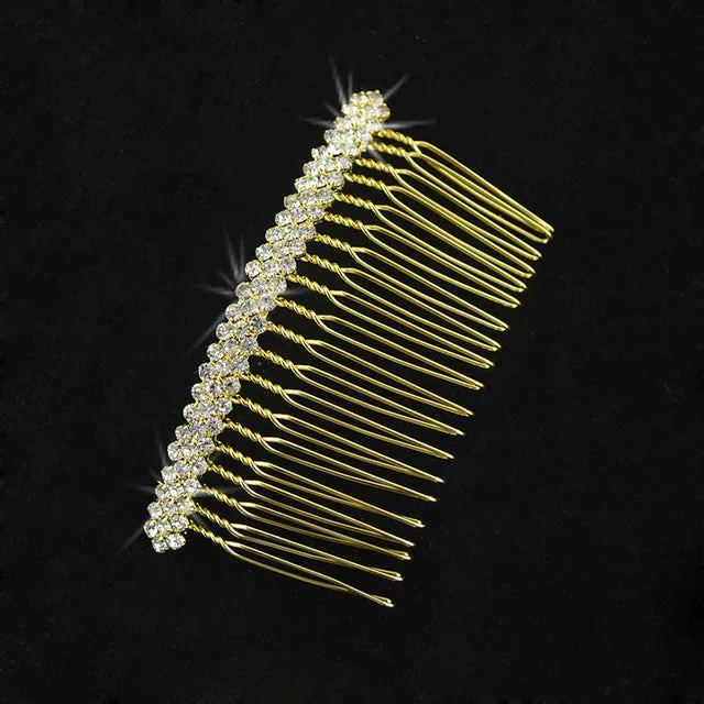 Gold Silver Color Hair Combs Bridal Pearl Crystal Bridesmaid  Wedding