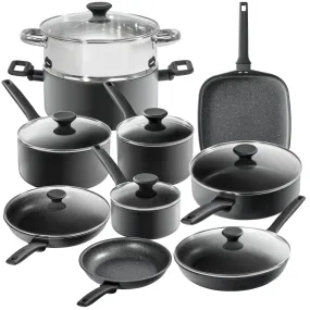 Granitestone 17-Piece Pro Premier Hard Anodized Stovetop Set with Easy Grip Handles