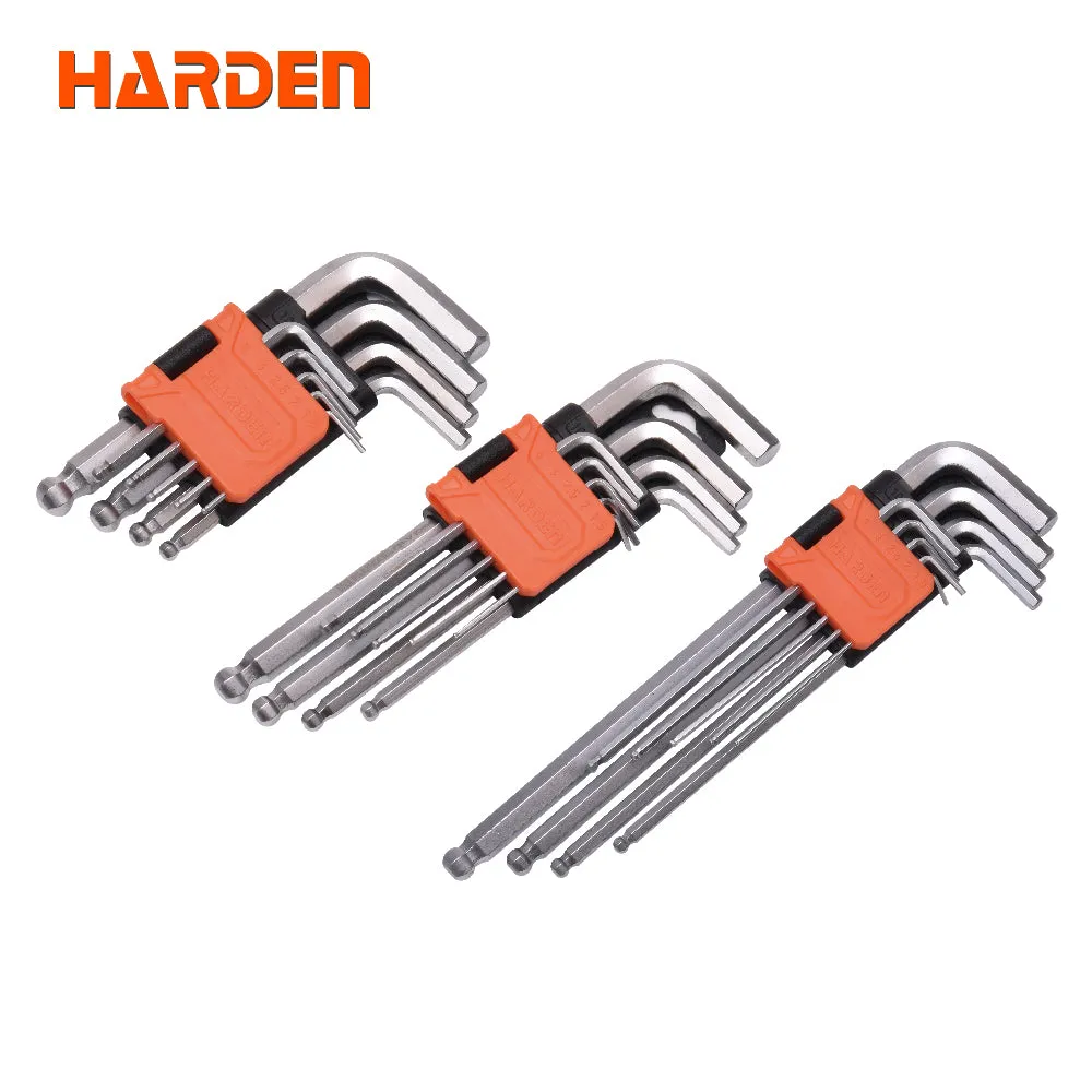 Harden 9Pcs Medium Ball Key Wrench 9pc