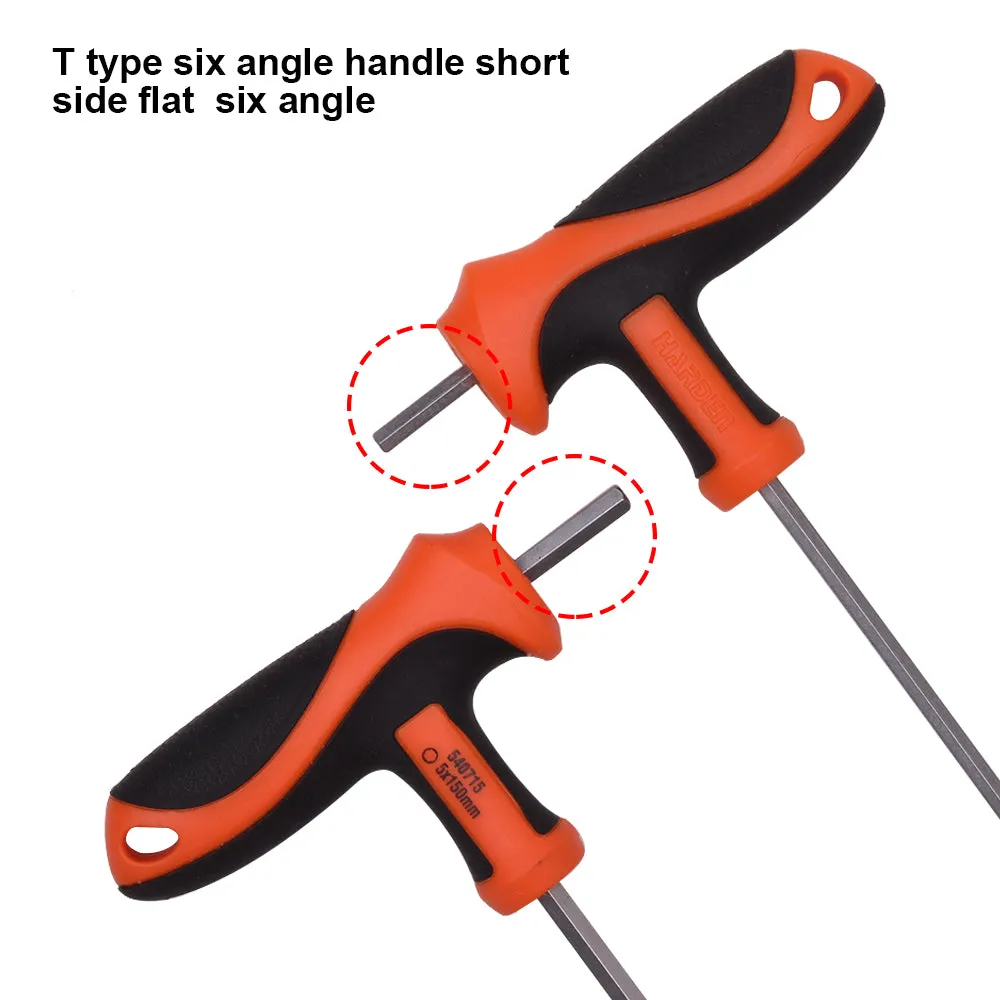 Harden Professional Hand Tool T-HANDLE Hand Tool Hex Key Wrench Set 2.5X75mm