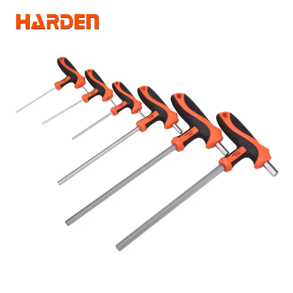 Harden Professional Hand Tool T-HANDLE Hand Tool Hex Key Wrench Set 2.5X75mm