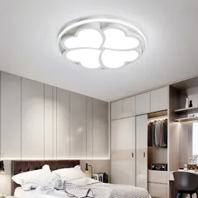 Heart-Shaped LED Flush Mount Ceiling Lamp in White Light for Bedroom