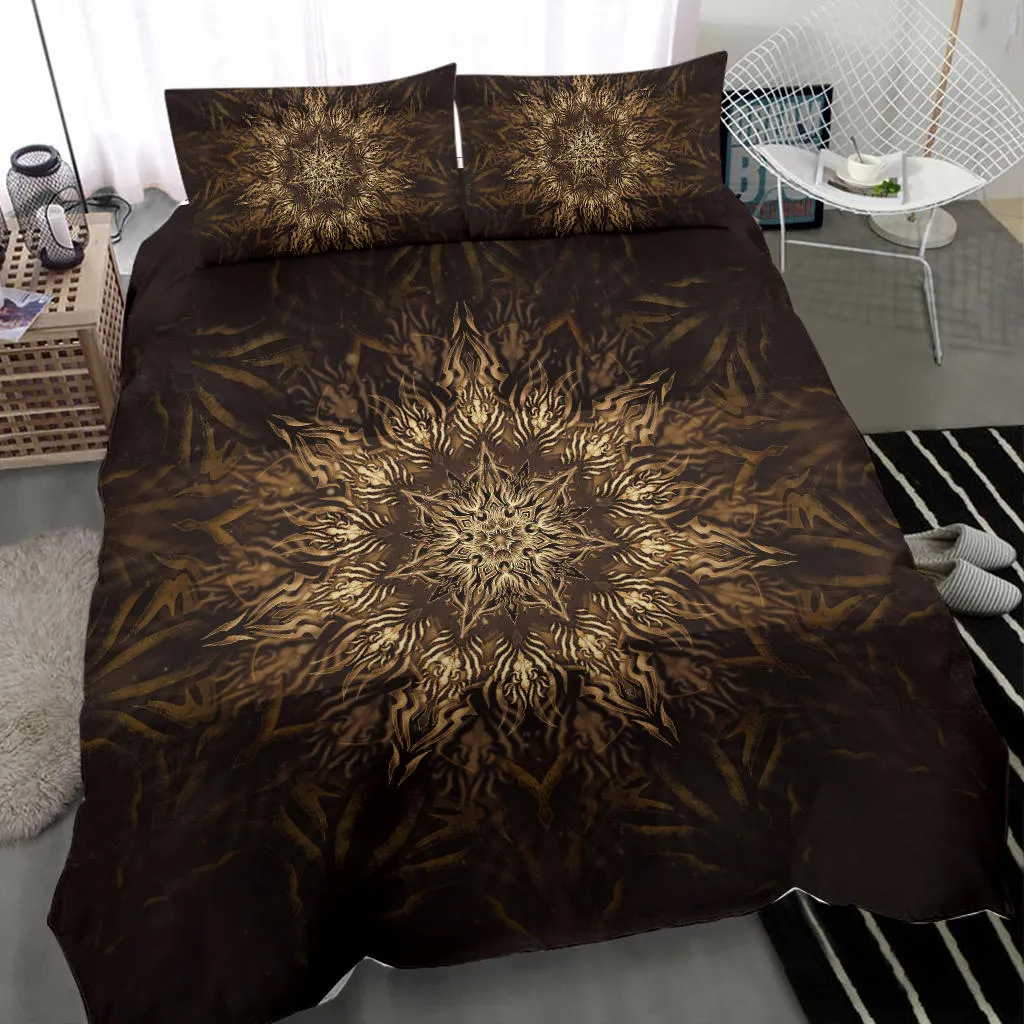 Heptagram Mandala - Gold | Bedding Set | Mandalazed