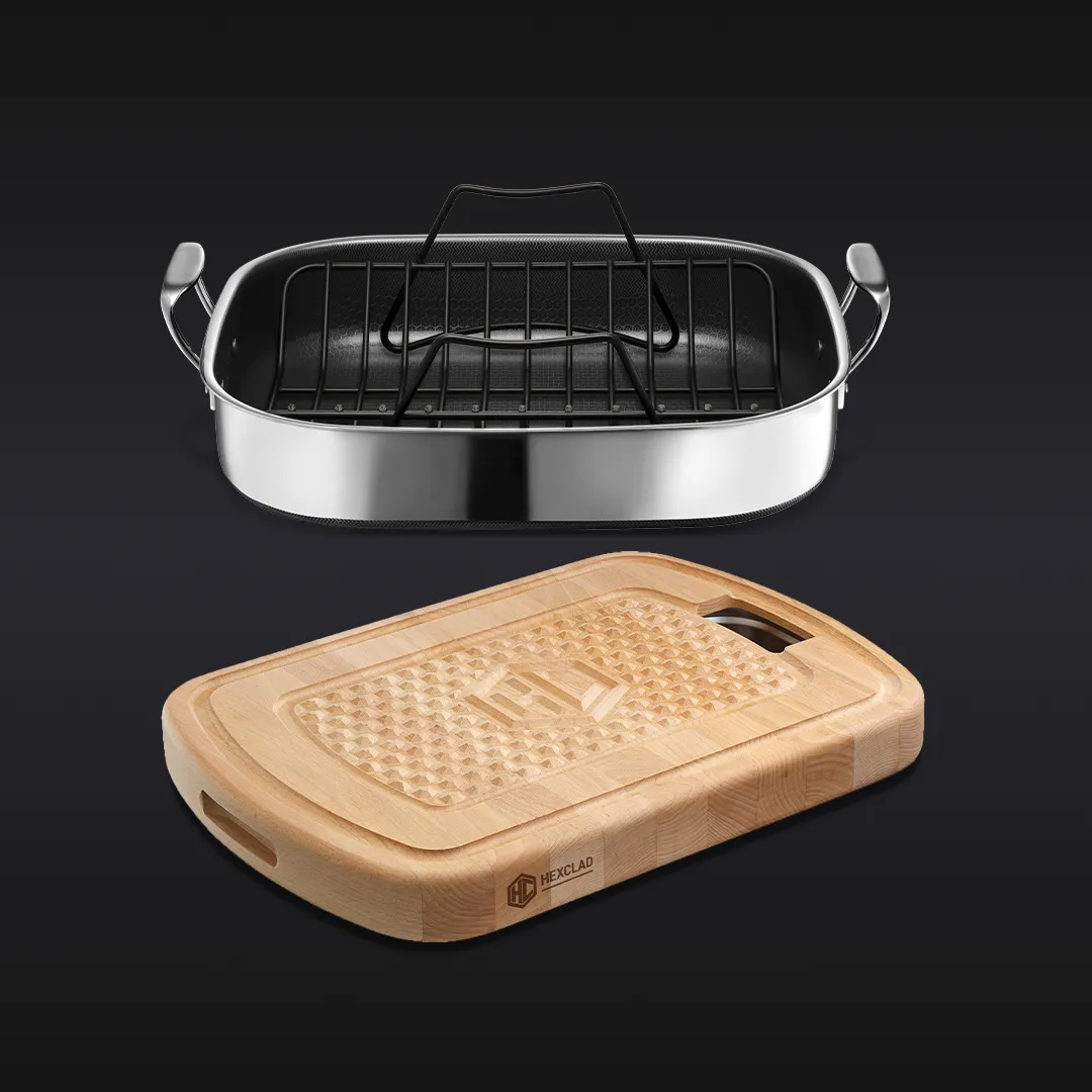 HexClad Hybrid Roasting and Cutting Board Set