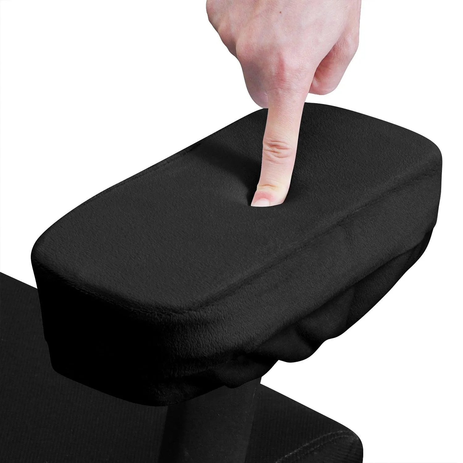 HOKIPO Chair Arm Rest Cushion Pad for Office Chair Comfy Armrest Covers, Black