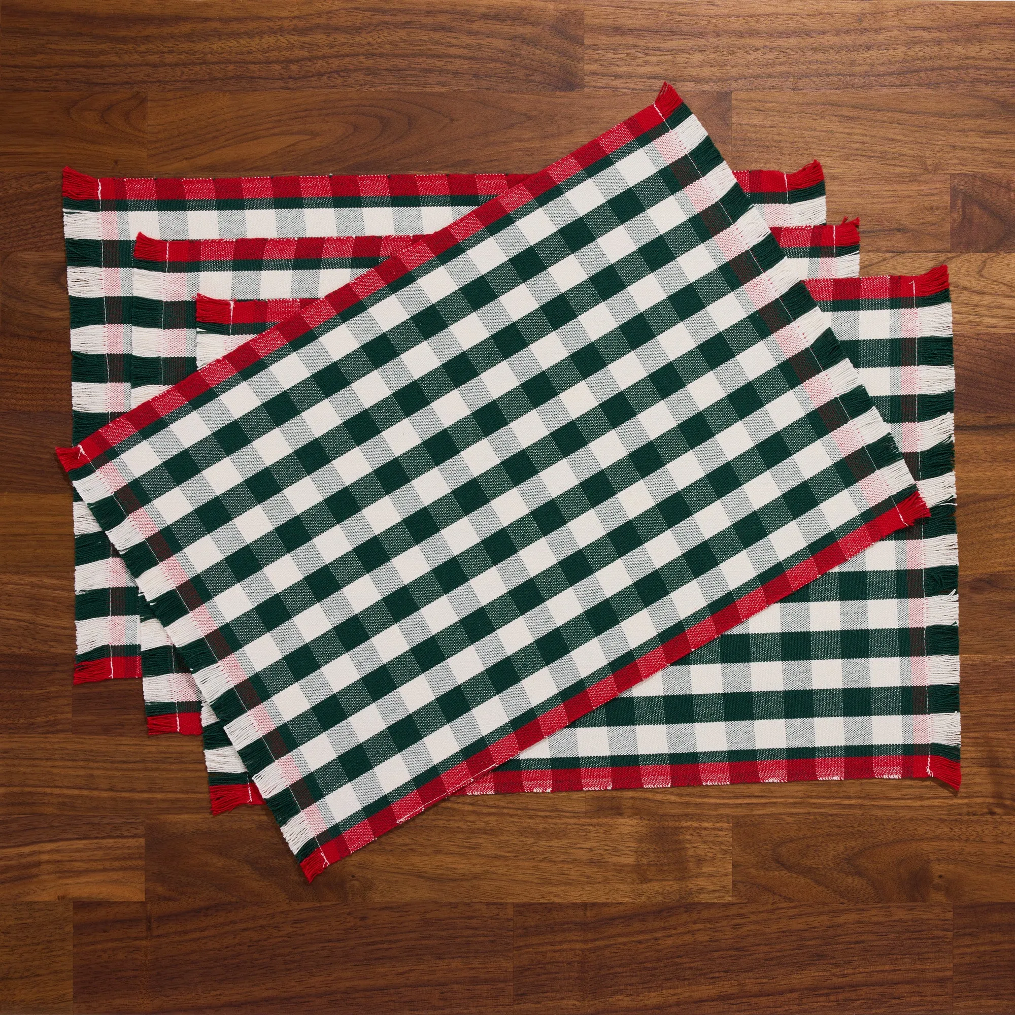 Holiday Picnic Gingham Placemats Set of 4