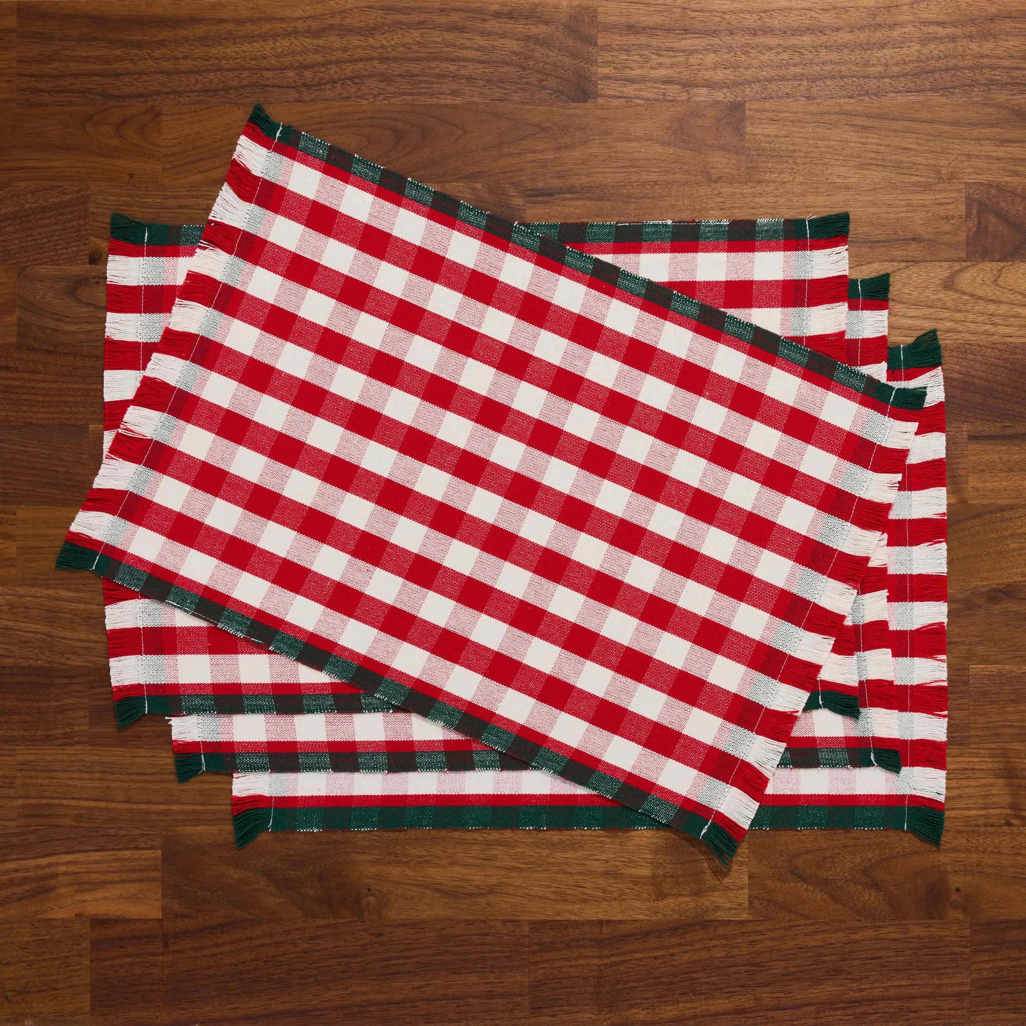 Holiday Picnic Gingham Placemats Set of 4