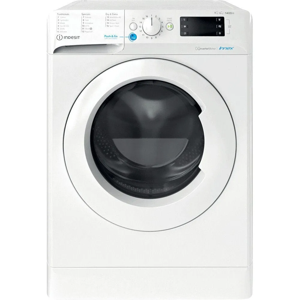 Indesit BDE96436XWUKN 9Kg / 6Kg Washer Dryer With 1400 Rpm - White