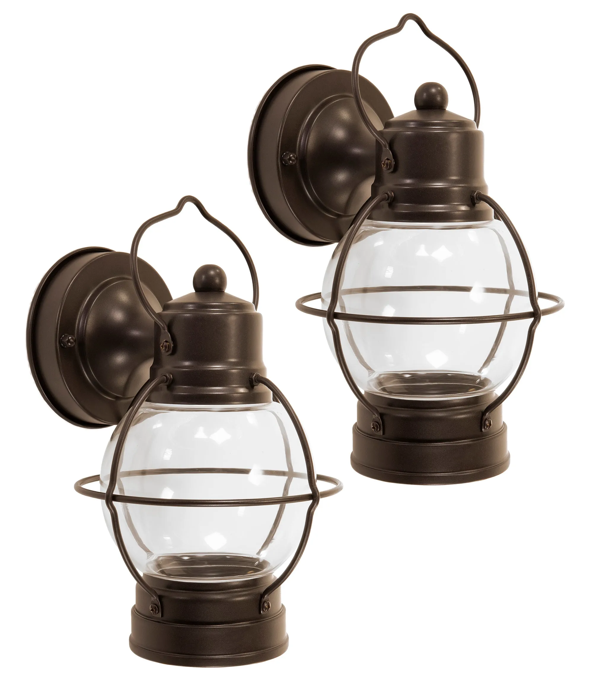 Integrated LED Farmhouse Lantern, 900 Lumens, 3KWet Location, Bronze Finish with Clear Glass Lens