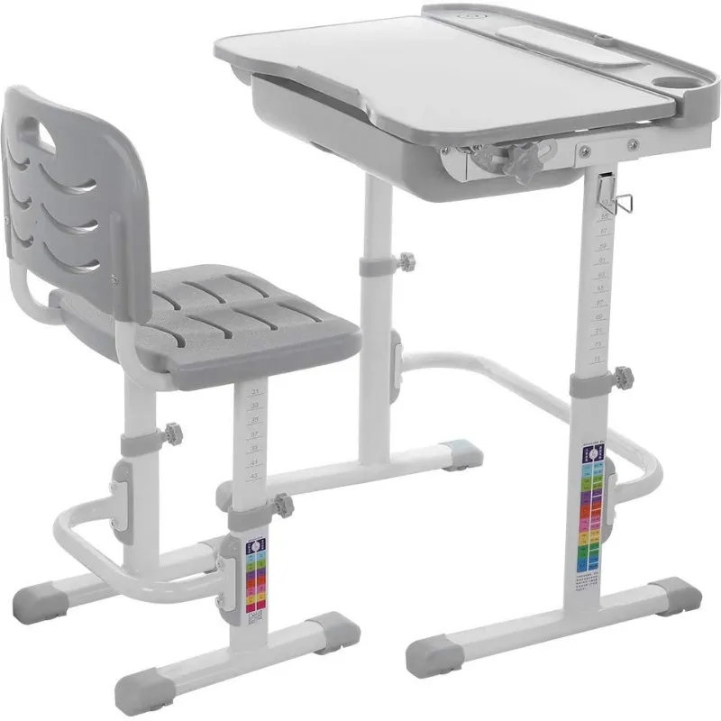 Interactive Kids Adjustable Large Study Desk And Chair Set