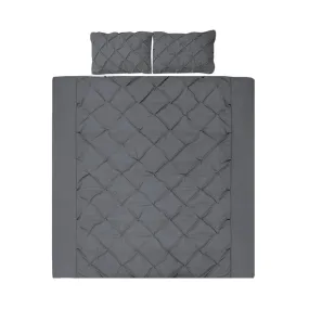 King Size Quilt Cover Set - Charcoal