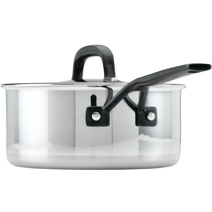 Kitchen Aid 5-ply Clad Stainless Steel Saucepan w/ Lid, 3Qt.