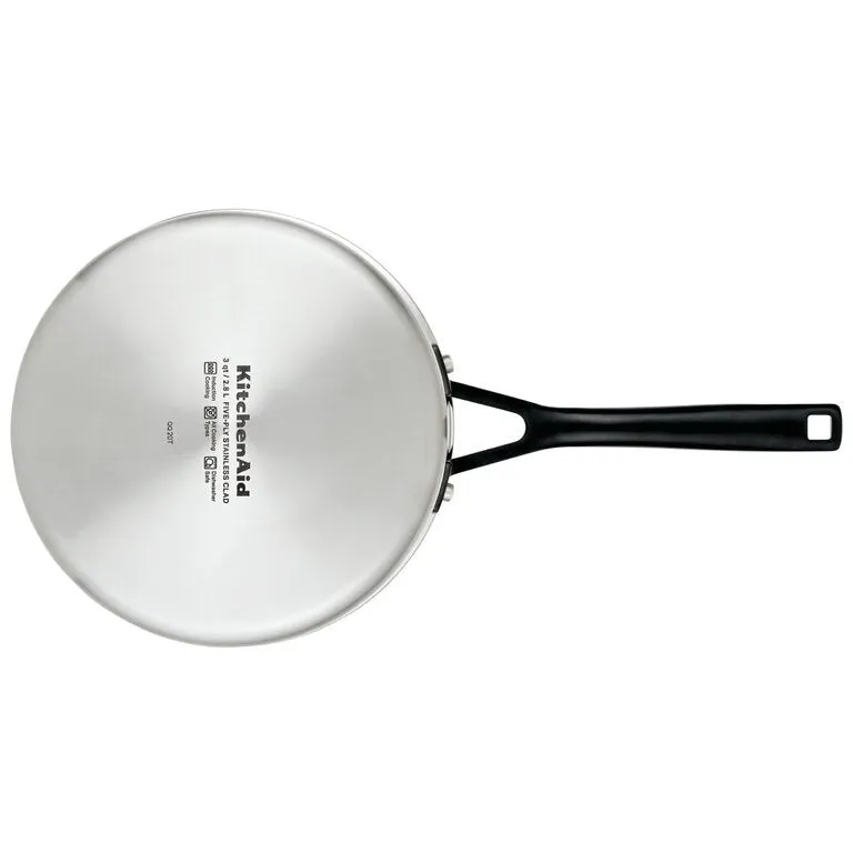 Kitchen Aid 5-ply Clad Stainless Steel Saucepan w/ Lid, 3Qt.