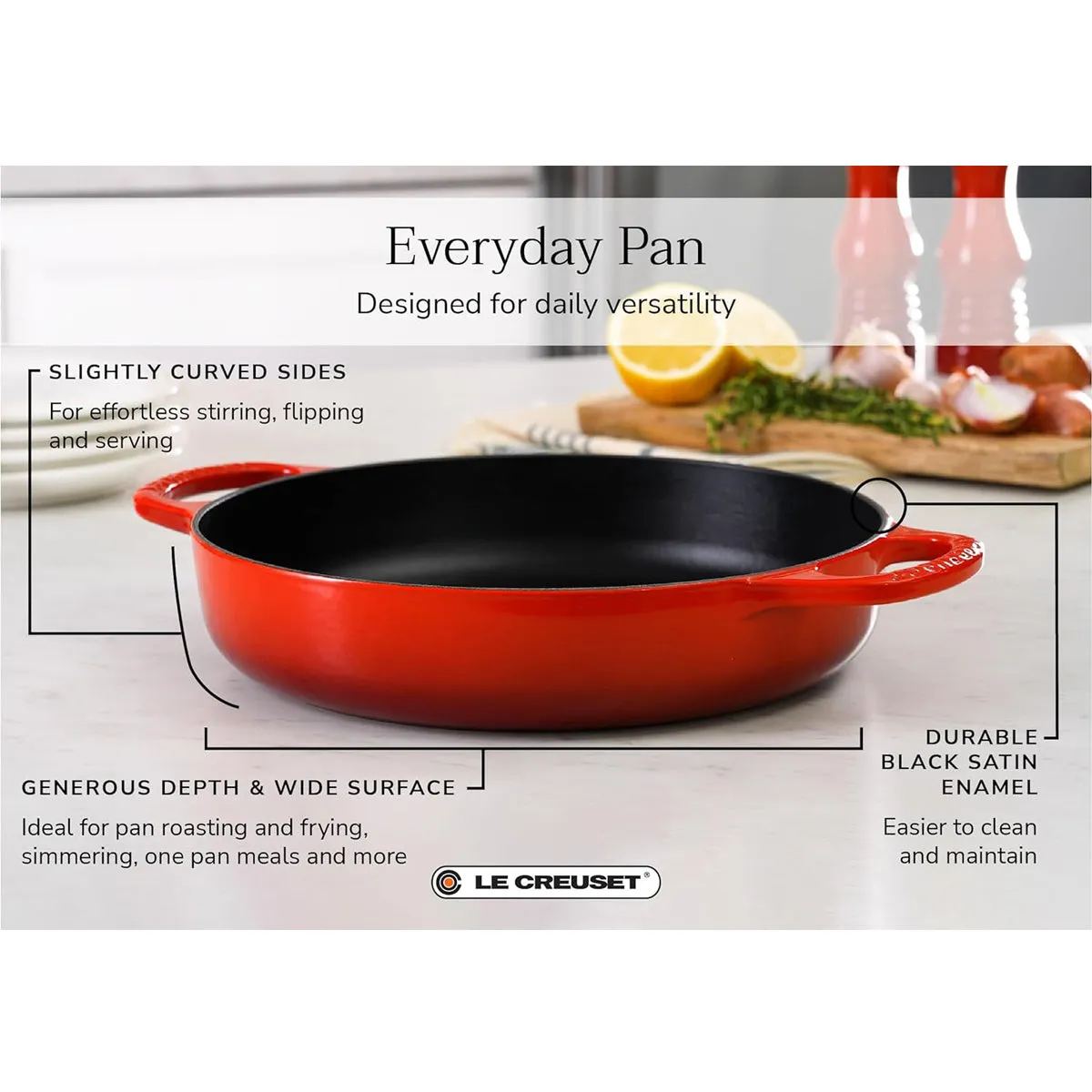 Le Creuset 11" Signature Everyday Pan - Peche