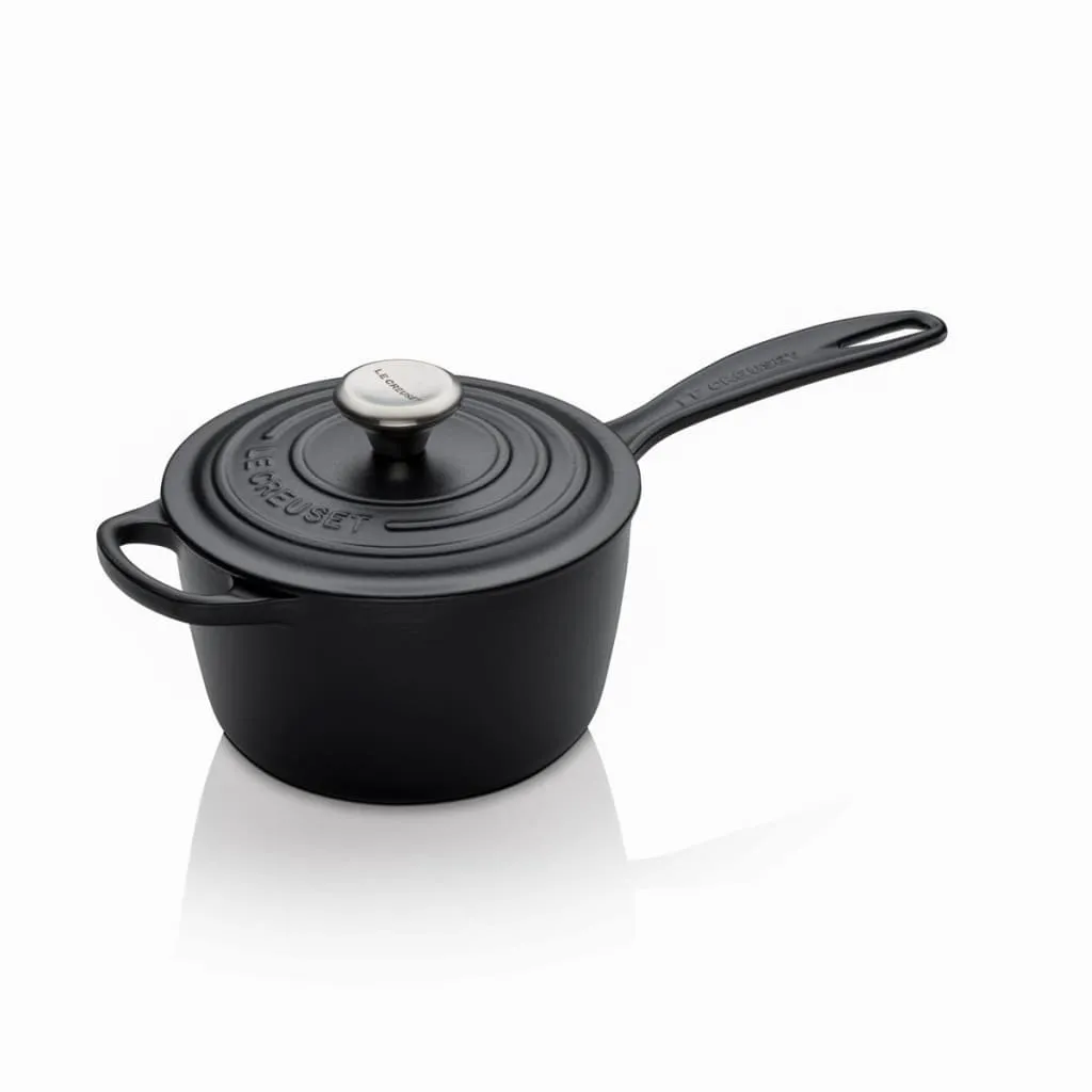 Le Creuset Signature Cast Iron 3-piece Saucepan Set Satin Black