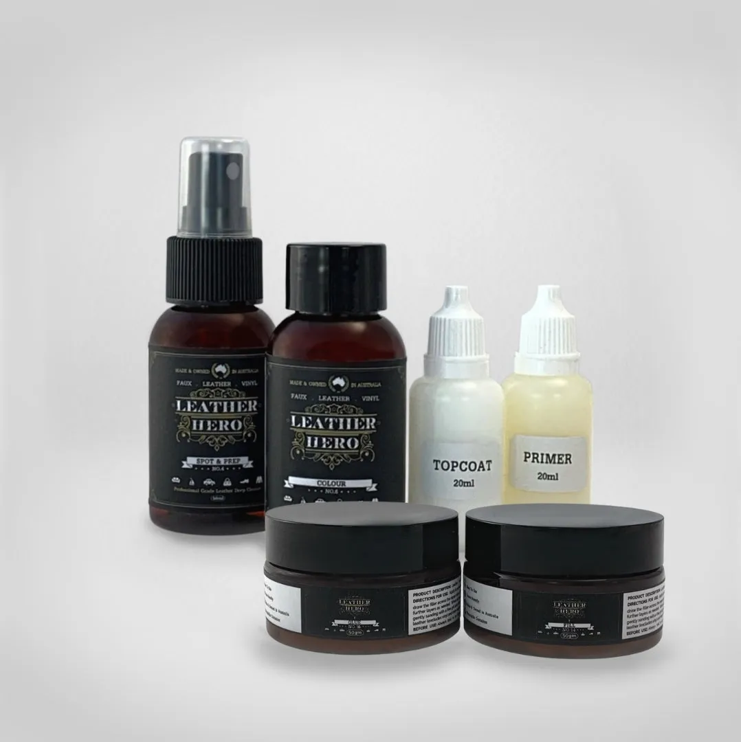 Leather Repair & Recolour Kit - Aniline Bark