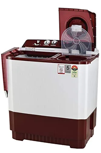 LG 11 kg 5 Star Semi-Automatic Top Loading Washing Machine (P1145SRAZ, Burgundy, Punch   3)