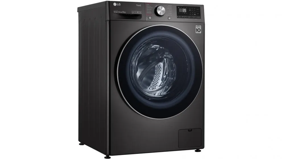 LG Series 9 9kg Front Load Washing Machine with Turbo Clean 360 Black Steel WV9-1409B