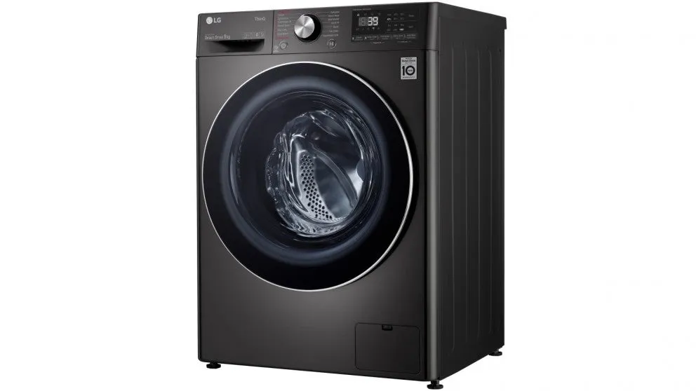 LG Series 9 9kg Front Load Washing Machine with Turbo Clean 360 Black Steel WV9-1409B