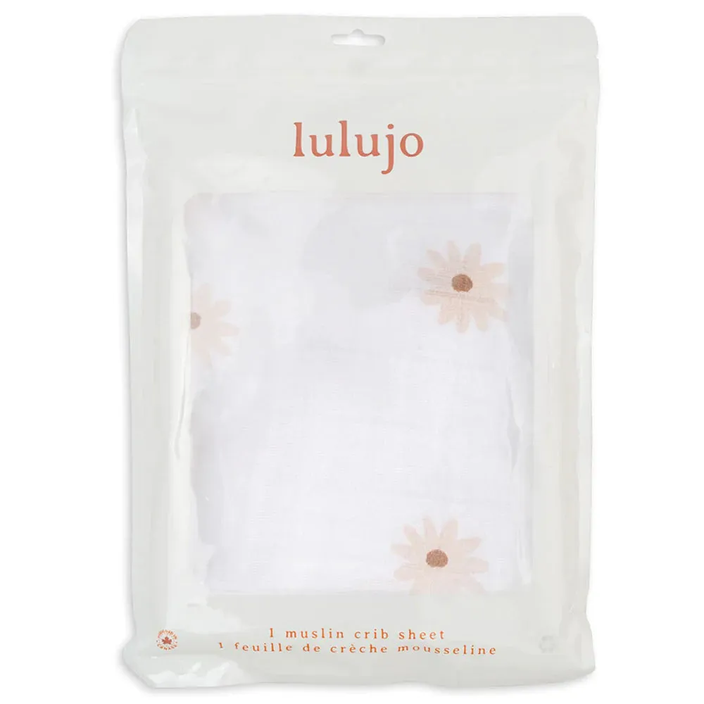 Lulujo Cotton Muslin Crib Sheet - 52" x 28"