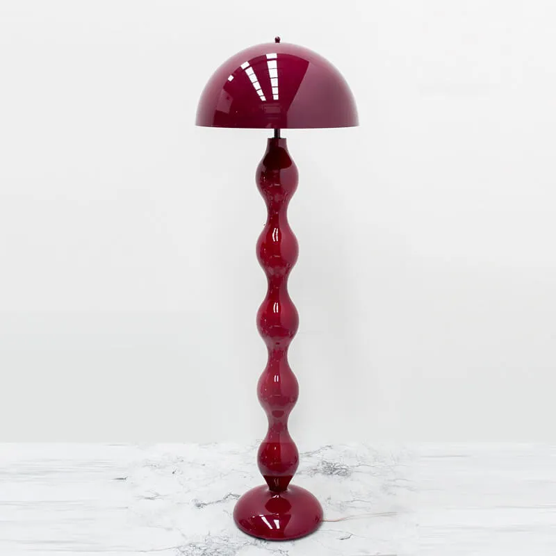 Macaron Mushroom Shape Iron Lampshade 1-Light Standing Floor Lamp