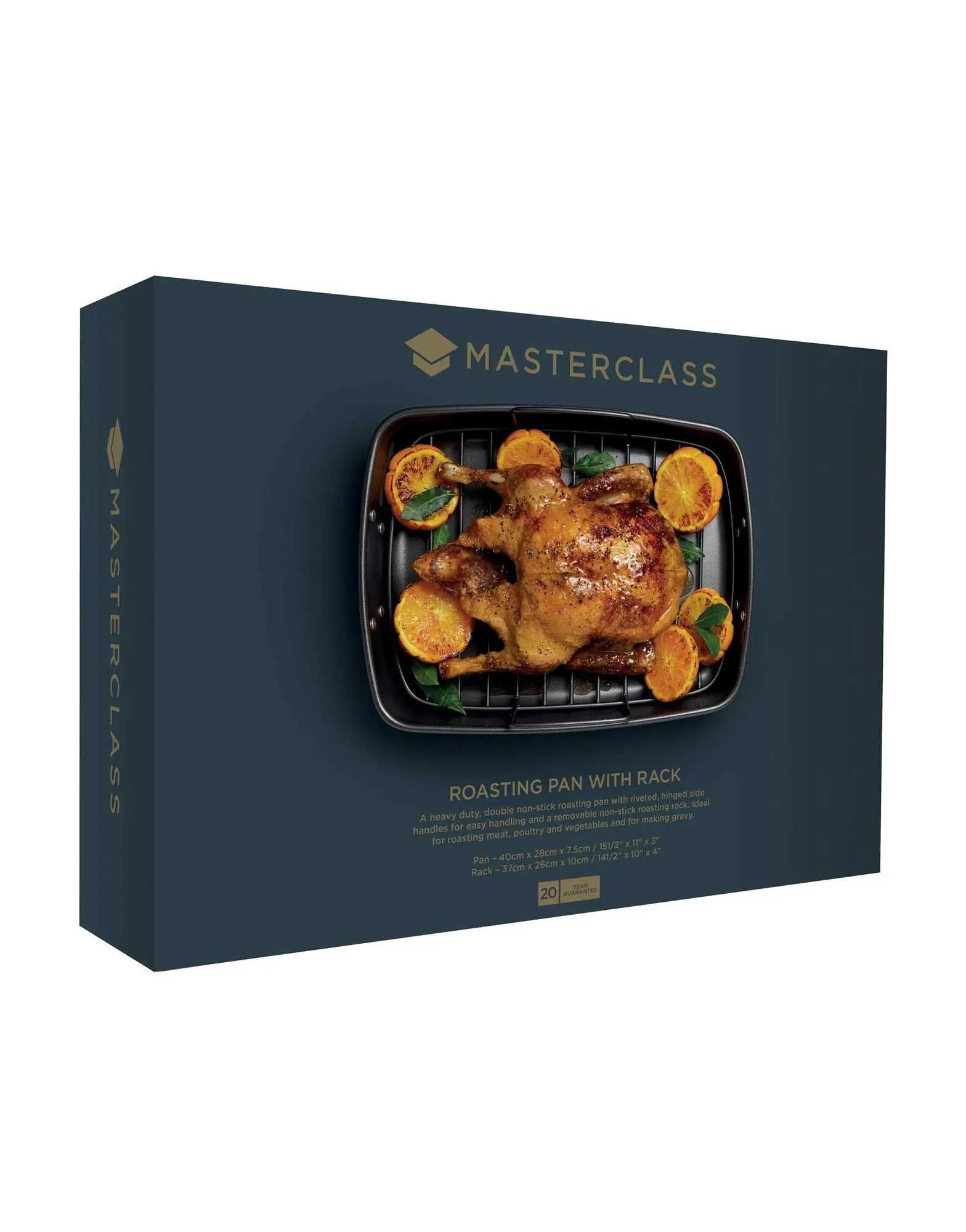 MasterClass Non-Stick Roasting Pan with Rack handle