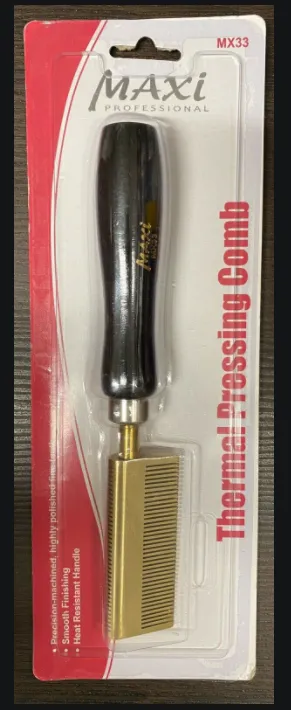 MAXI PRESSING THERMAL CERAMIC COMB ELECTRIC - BRASS MEDIUM STRAIGHT