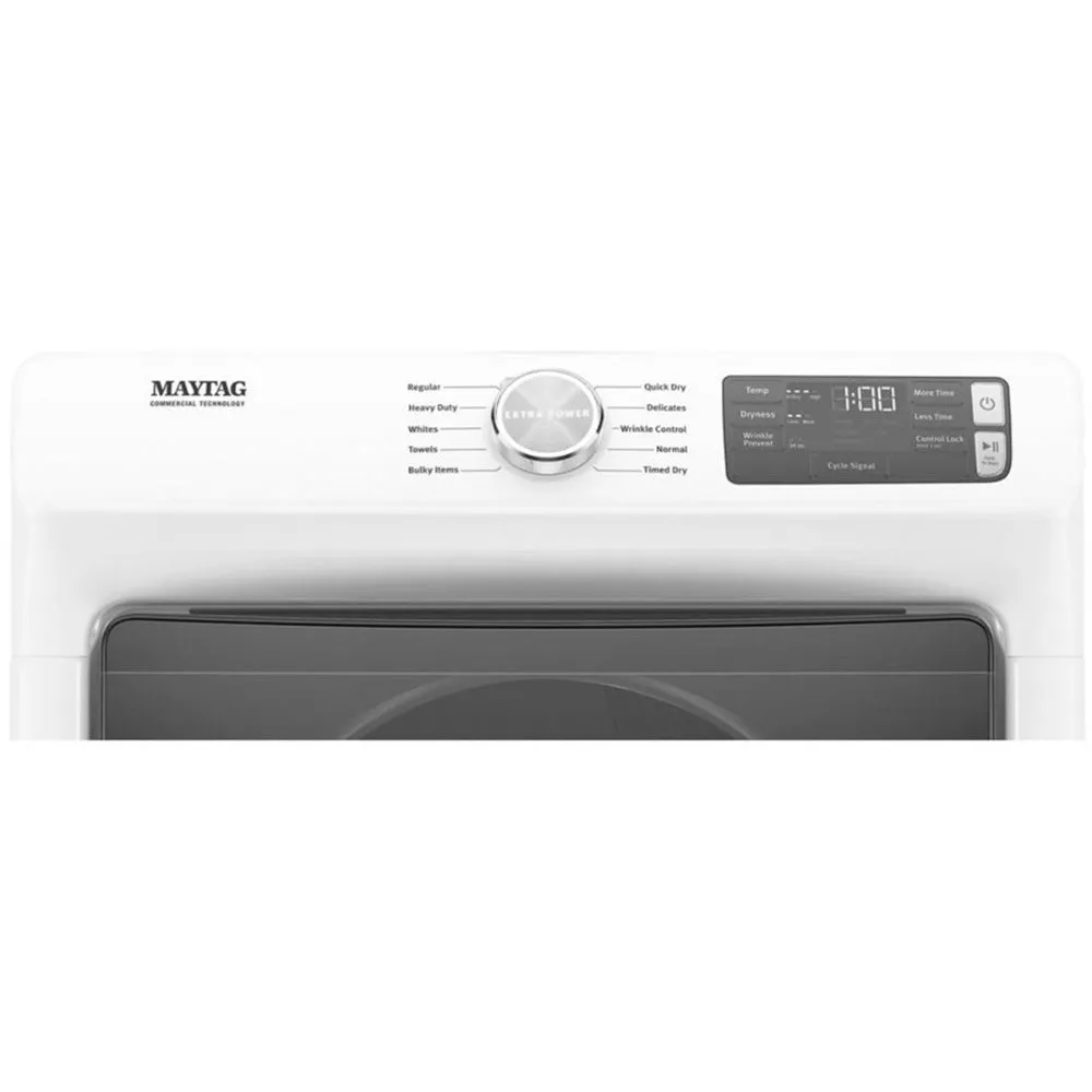 Maytag - 7.3 Cu. Ft. 10 Cycle High Efficiency Electric Dryer - White