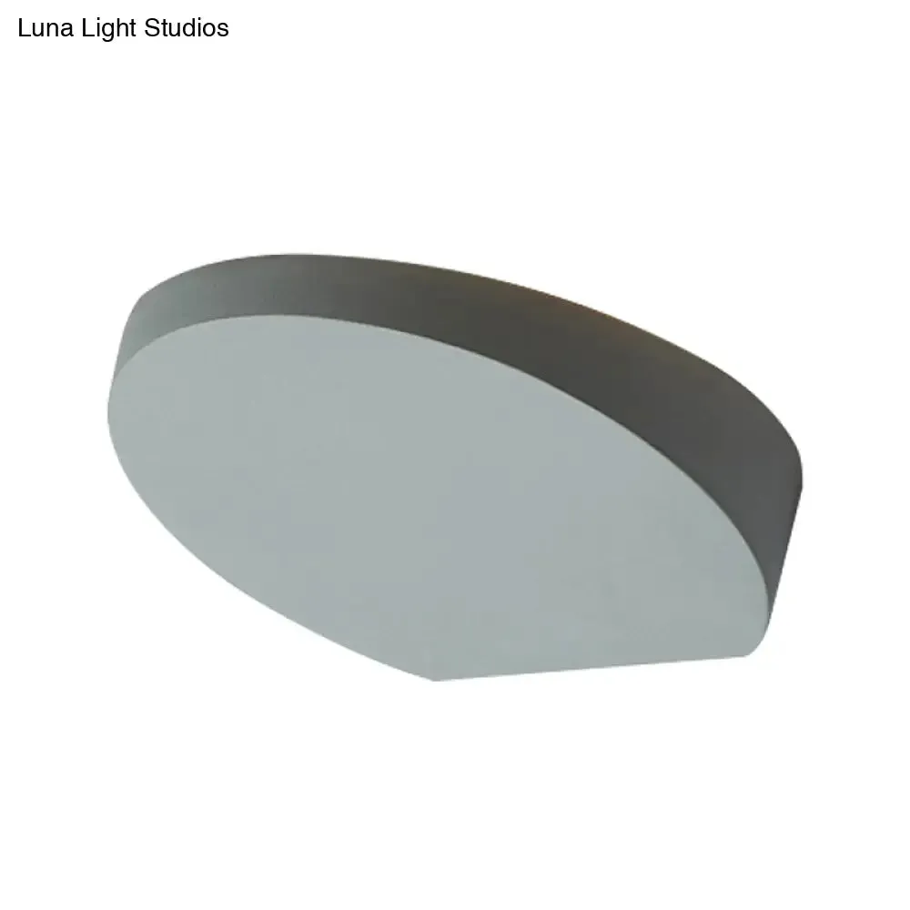 Minimalist LED Flush Wall Sconce in Aluminum with Black, Grey, or White Finish - Ideal for Corridors