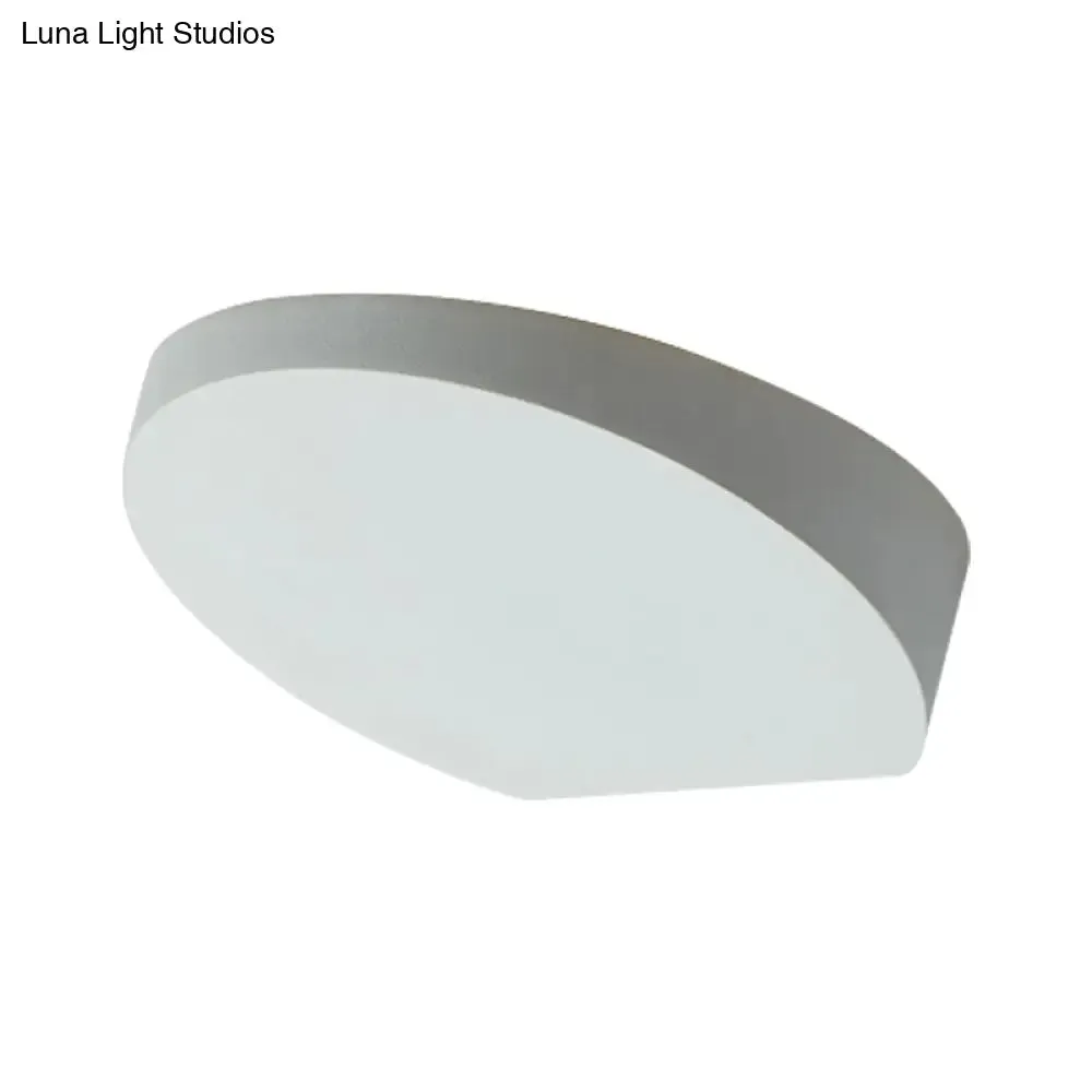 Minimalist LED Flush Wall Sconce in Aluminum with Black, Grey, or White Finish - Ideal for Corridors