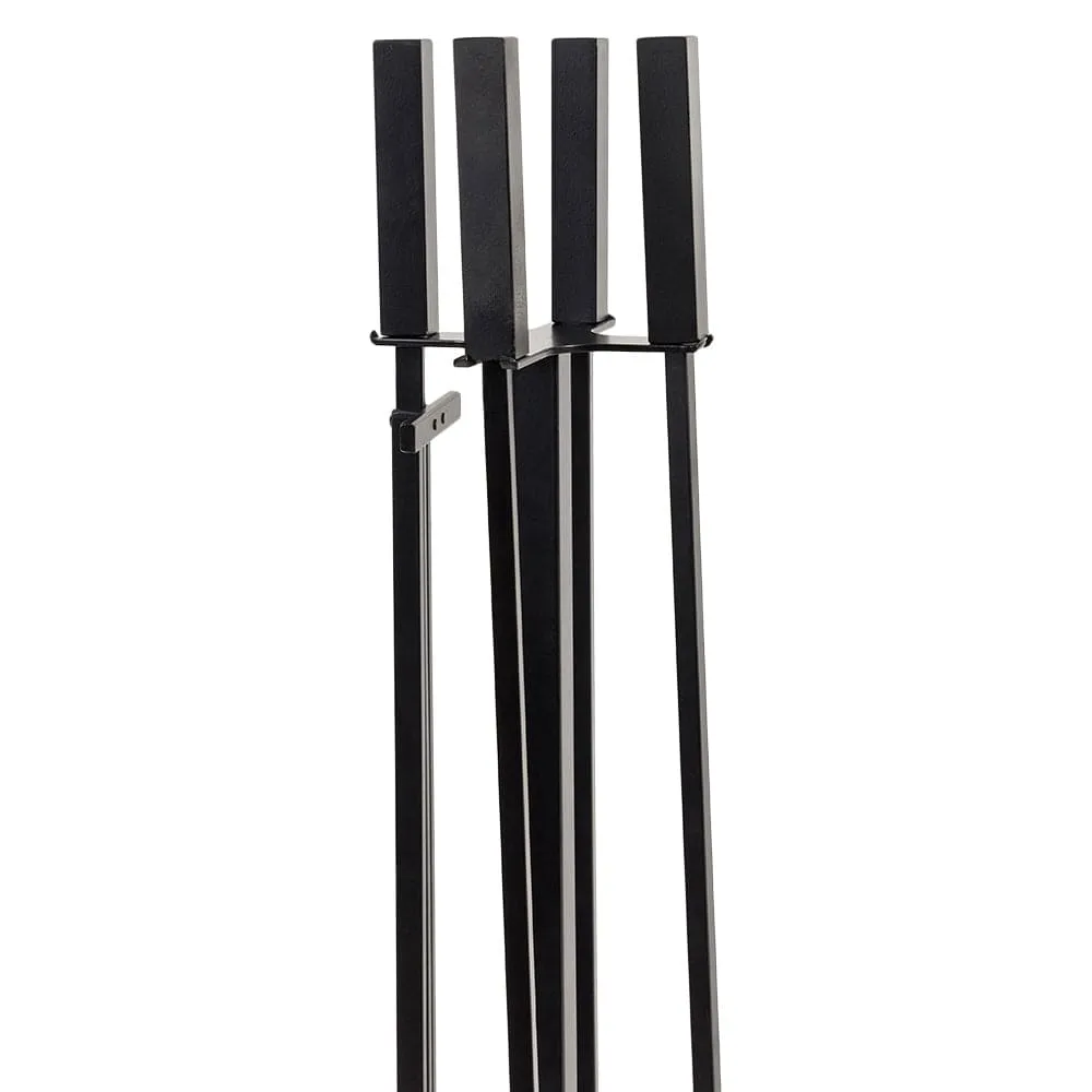 Modern Ember Harriet 5 Piece Fireplace Tool Set in Black