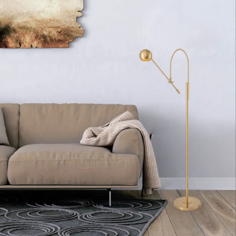 Modern Nordic Simple Hardware Spherical 1-Light Standing Floor Lamp