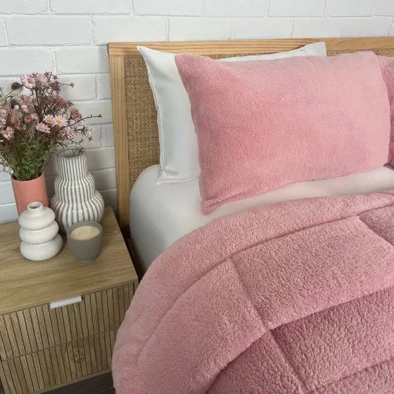 Morgan and Reid Blush Snuggle Fleece Comforter Set