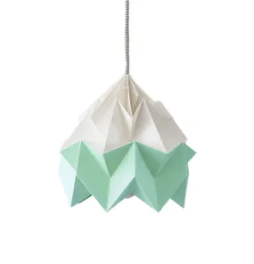 Moth paper origami lamp white / mint