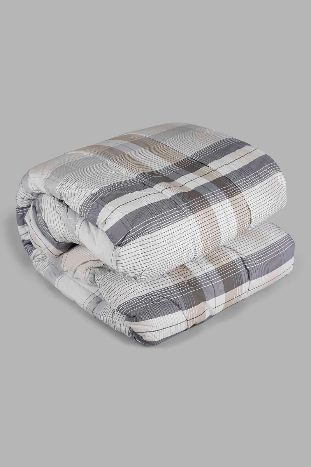 Multicolour Checkered Comforter Set 3-Piece (Single Size)