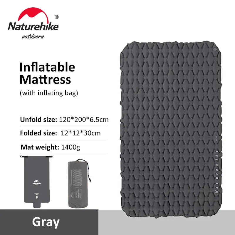 Naturehike Camping Mattress Ultralight Double Air Mattress Outdoor Folding Bed Sleeping Pad Car Travel Inflatable Mattress