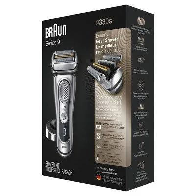 New - Braun Series 9-9330s Men's Rechargeable Wet & Dry Electric Foil Shaver with Stand