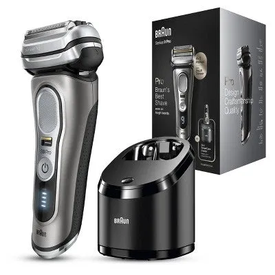 New - Braun Series 9-9465cc Pro Electric Foil Shaver with ProLift Beard Trimmer & Clean & Charge SmartCare Center