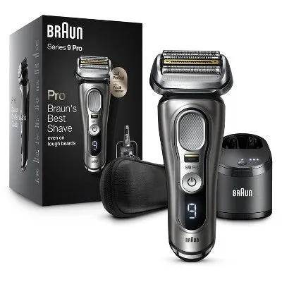 New - Braun Series 9-9465cc Pro Electric Foil Shaver with ProLift Beard Trimmer & Clean & Charge SmartCare Center