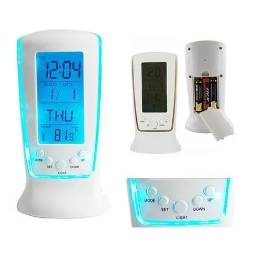 ONE STOP SHOP Square Clock 510 Digital Alarm Temperature Calender Table Clock