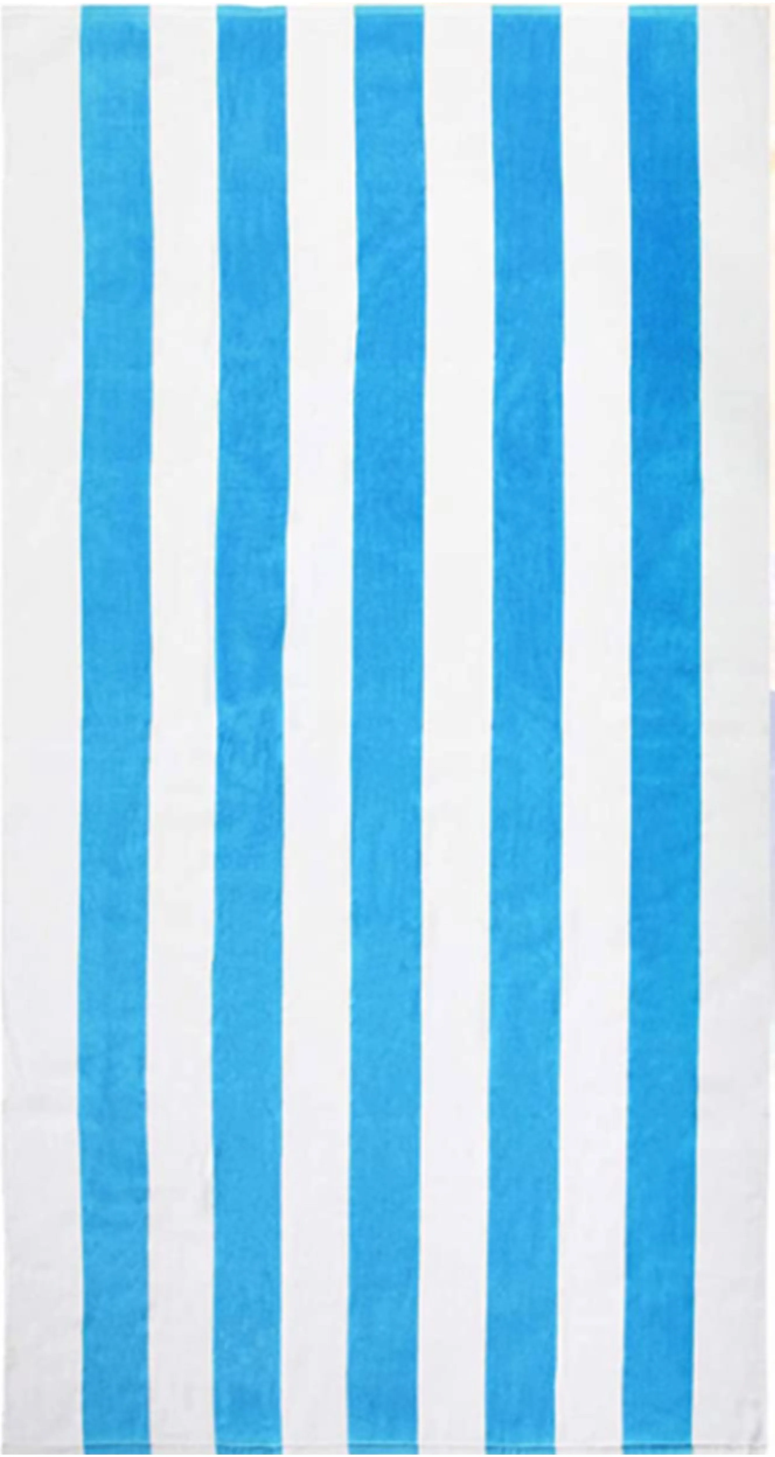 Oversized 35 x 70 Cotton Velour Cabana Striped Beach Towels