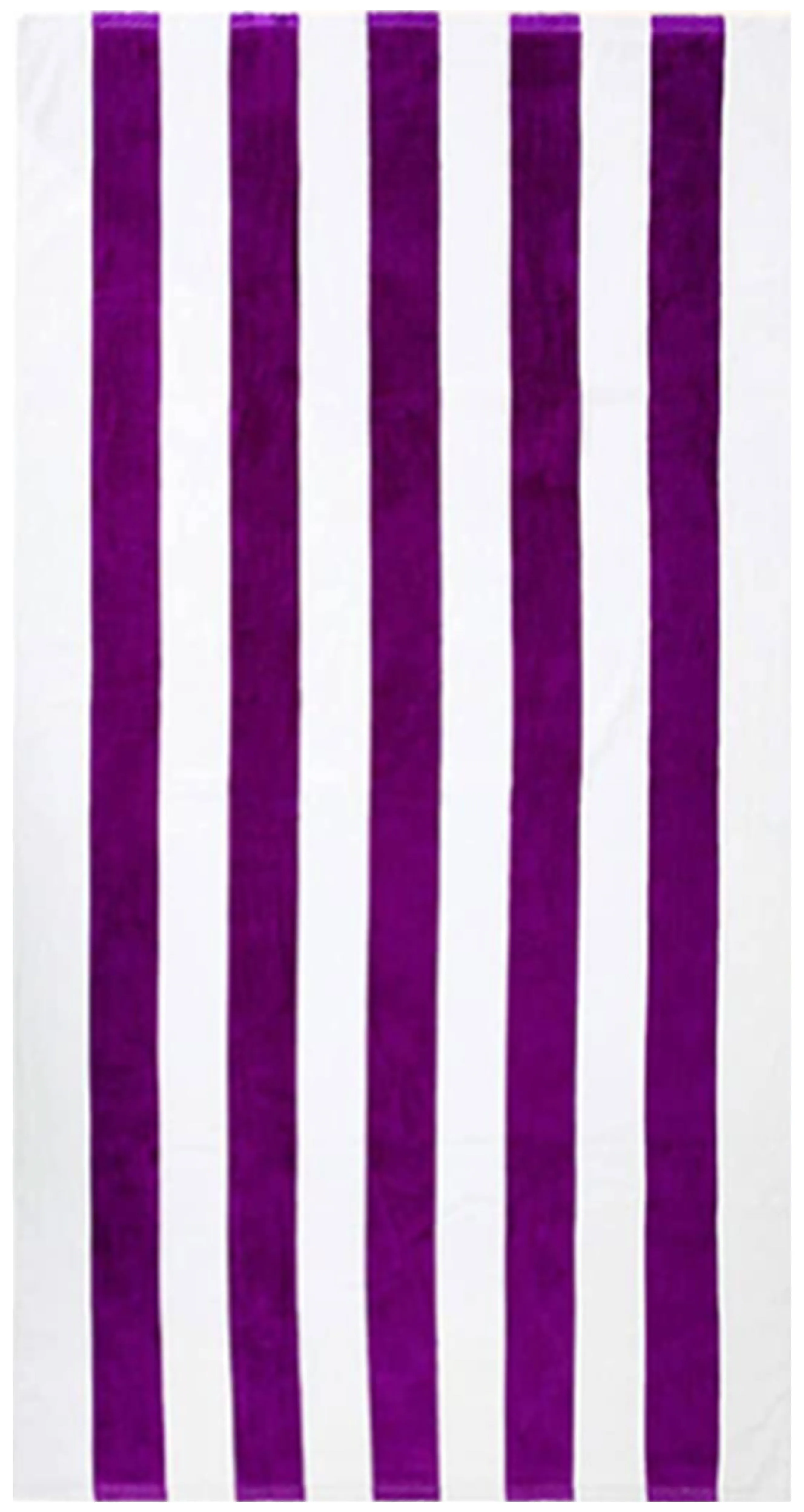 Oversized 35 x 70 Cotton Velour Cabana Striped Beach Towels