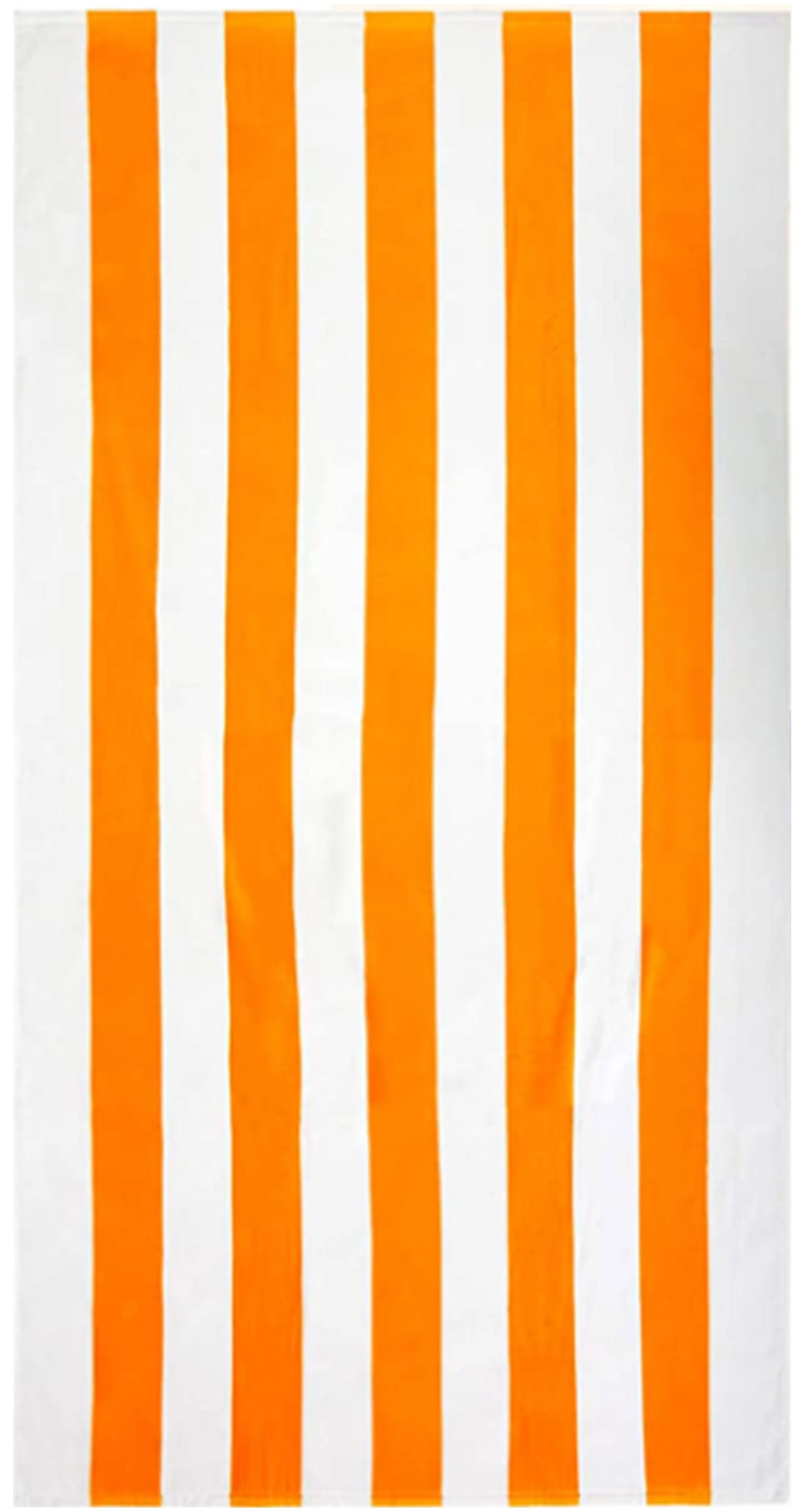 Oversized 35 x 70 Cotton Velour Cabana Striped Beach Towels