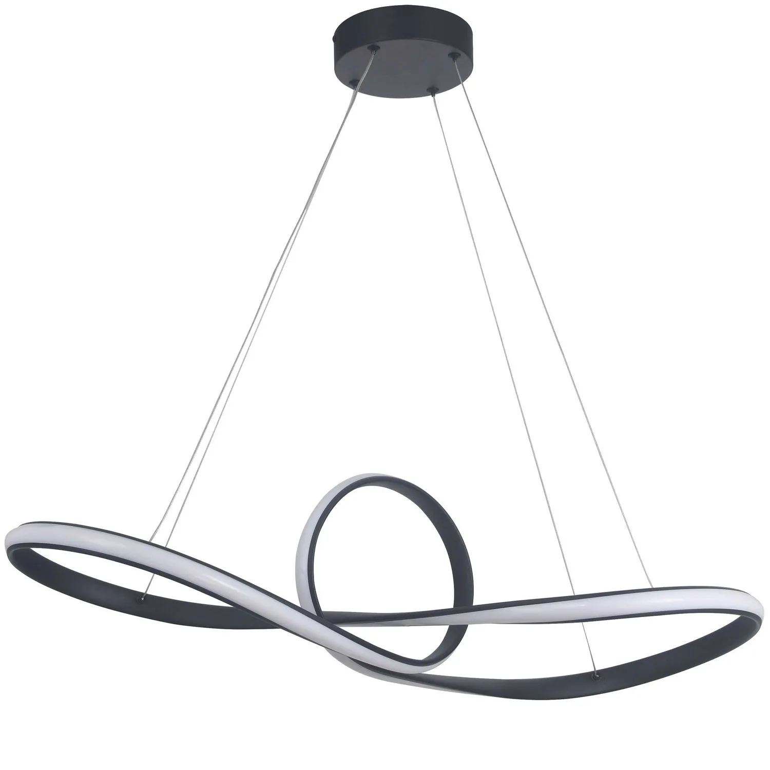 Percival LED Pendant in Matte Black