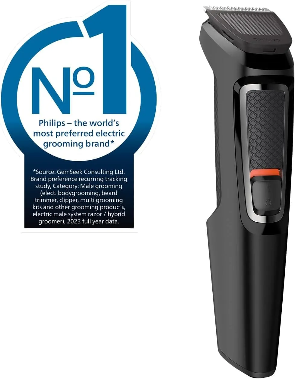 Philips Multigroom Series 3000 8-in-1 Face and Body Hair Shaver & Trimmer (Model MG3730/13)